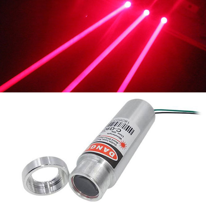 Rojo Módulo láser Dot 650nm 150mW Thick laser Beam Bar Laser Stage Light 3.3V - Haga click en la imagen para cerrar